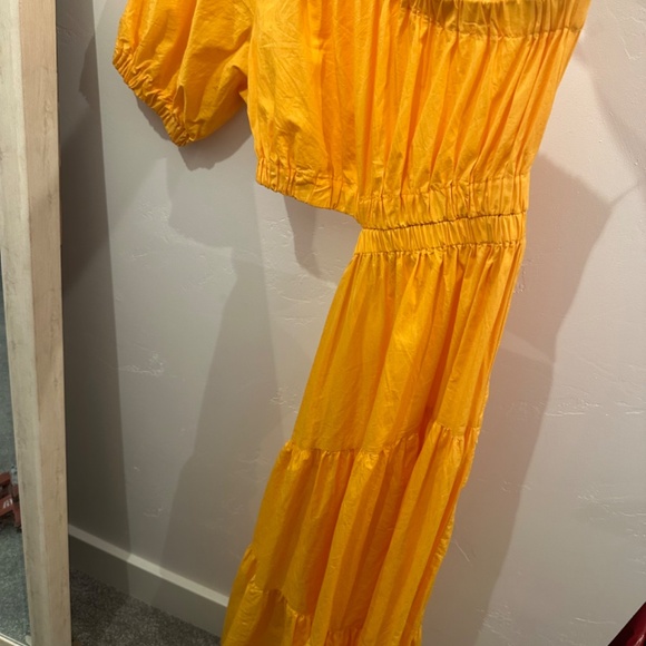Mango Yellow One Shoulder Dress - Picture 5 of 5